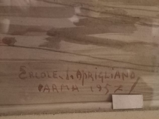 GRANDE QUADRO CON CORNICE DI ANTIQUARIATO FIRMATO - Foto 2