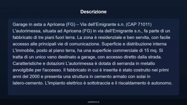Immobile in asta di 15 m² in vendita a Apricena - Foto 4