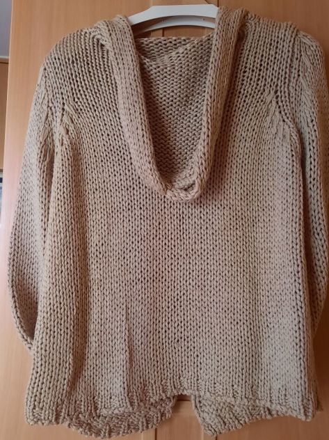 CARDIGAN IN COTONE CON CAPPUCCIO DONNA - Foto 4