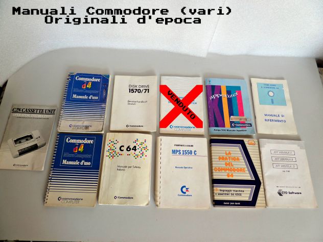 Manuali Commodore (vari) vintage. (originali d'epoca)