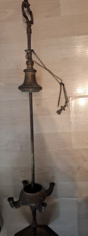 candelabro bugia brucia profumi in ottone h 84cm peso 2,5kg - Foto 3