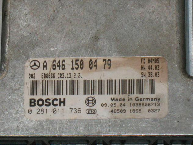 0281011736 ECU MERCEDES W203 2.2 0281011736 A6461500479 CR3.13 2.2L - Foto 2