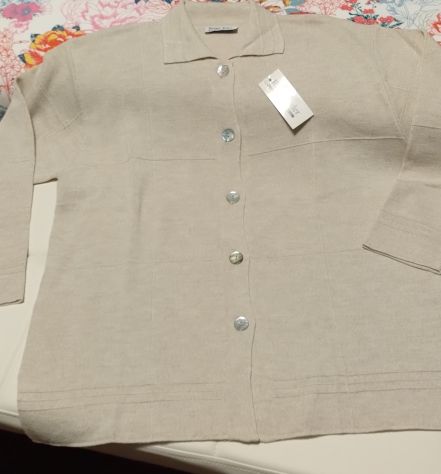 MAGLIA DA DONNA IN LANA MERINOS PANNA - Foto 2
