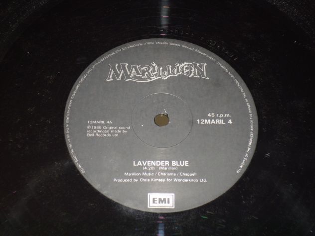 MARILLION - Lavender Blue (LP) 3 Track 12'' / 45 RPM Single 1985 UK EMI - Foto 3