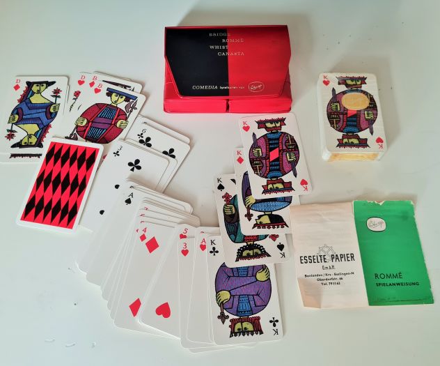 Carte da gioco Öberg Spelkort svedesi vintage di Esselte Öbergs AB -