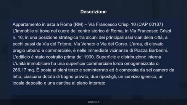Immobile in asta di 266 m² con più di 5 locali in vendita a Roma - Foto 14