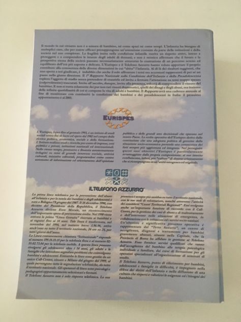 PRIMO RAPPORTO NAZIONALE SULLA CONDIZIONE DELL'INFANZIA E DELLA PREADOLESCENZA - Foto 2