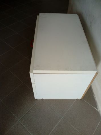Cassettiera bianca laminata con 3 cassetti completa misure 60 x 35 x H 35 cm. - Foto 3