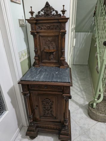 Mobile comodino stile neorinascimentale inizio 900 - Foto 4