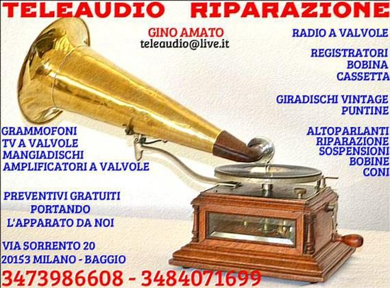 Riparazione Radio d'epoca, Grammofoni, Antiquariat