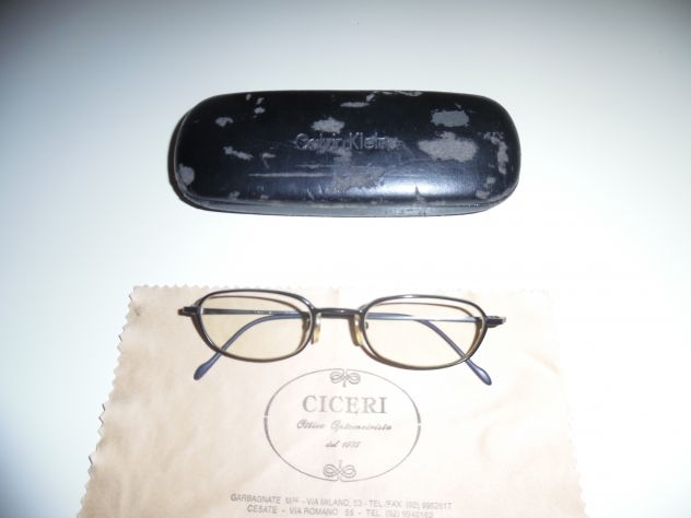 OCCHIALI DA VISTA UNISEX MONTATURA METALLO FIRMATI ORIGINALI"CALVIN KLEIN"+CUSTO - Foto 7