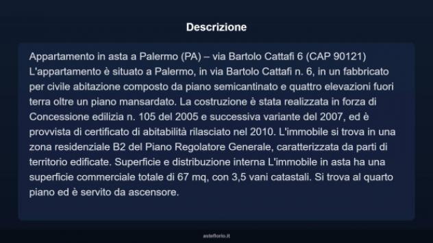 Immobile in asta di 67 m² in vendita a Palermo - Foto 3