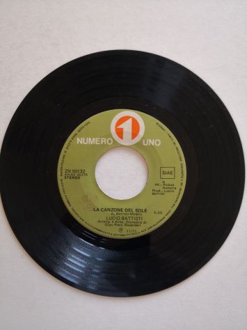 Disco Vinile 45 giri di Lucio Battisti - La canzone del sole, originale del 1971 - Foto 3