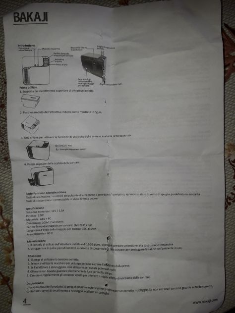 Vendo lampada per zanzare a corrente con led - Foto 4