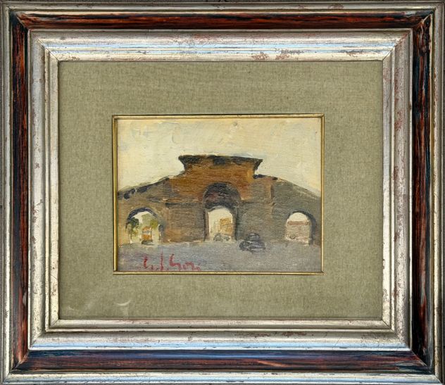 Gino Paolo Gori pittore olio Porta Romana