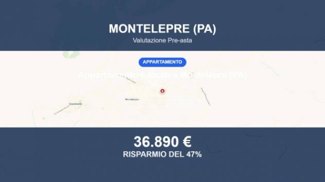Immobile in asta di 142 m² con più di 5 locali in vendita a Montelepre