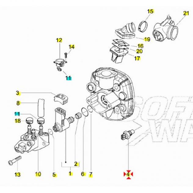 Termistore sonda temperatura scooter vari Piaggio 830903 Peugeot 746157 - Foto 9