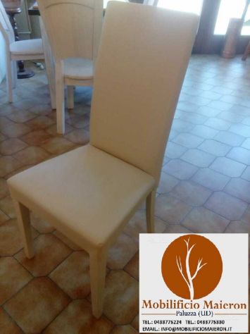 Sedie Milano Moderne Legno Ristorante Bar Hotel Imbottite Ecopelle Nuove - Foto 3