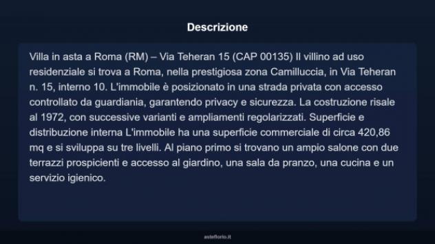Immobile in asta di 420 m² con più di 5 locali e box auto in vendita a Roma - Foto 4