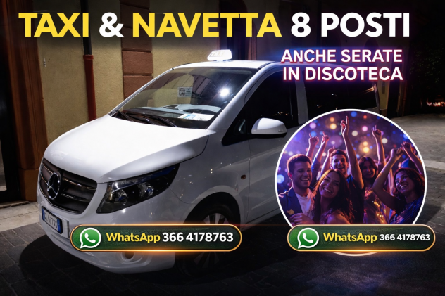 Navetta taxi privata Peter Pan 3664178763 minibus 8 posti
