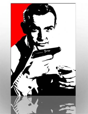 Quadro di James Bond dipinto a mano pop art - Foto 2