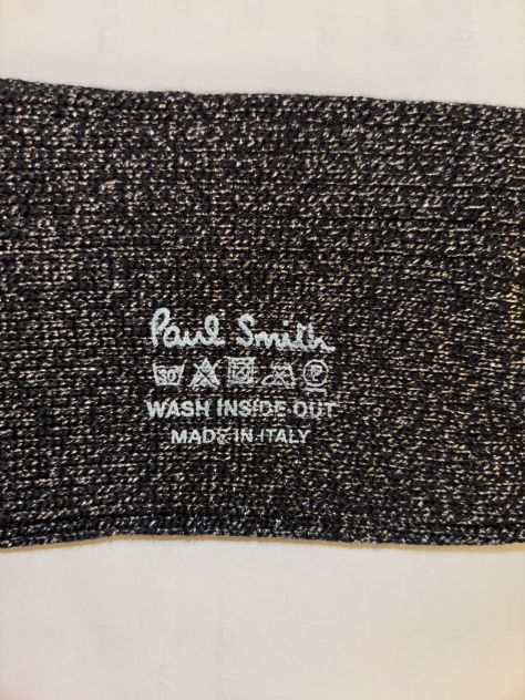 CALZE NUOVE CON CARTELLINO RARISSIME NERE CON BRILLANTINI FIRMATE”PAUL SMITH”MAD - Foto 9