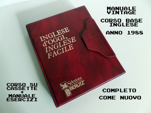 Manuale vintage corso su cassetta "inglese d'oggi inglese facile