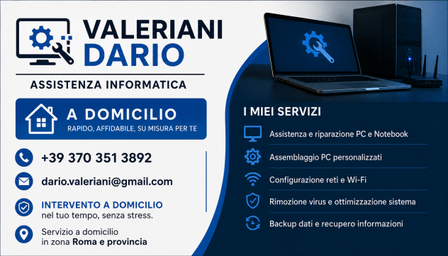 Tecnico Informatico a Domicilio - Guidonia, Tivoli, Roma Est
