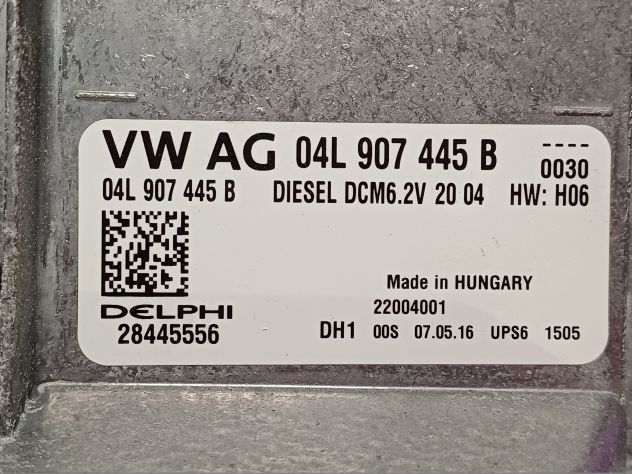 WOLK AG 04B 907 445 ECU DELPHI DCM 6.2V 28459901 VW AUDI Seat Engine ECU 1.6 TD - Foto 4