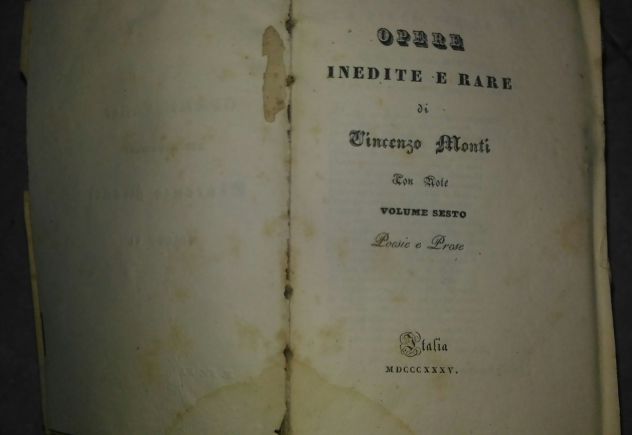 Libri antichi "Opere di Vincenzo Monti" 1833/35 - Foto 7