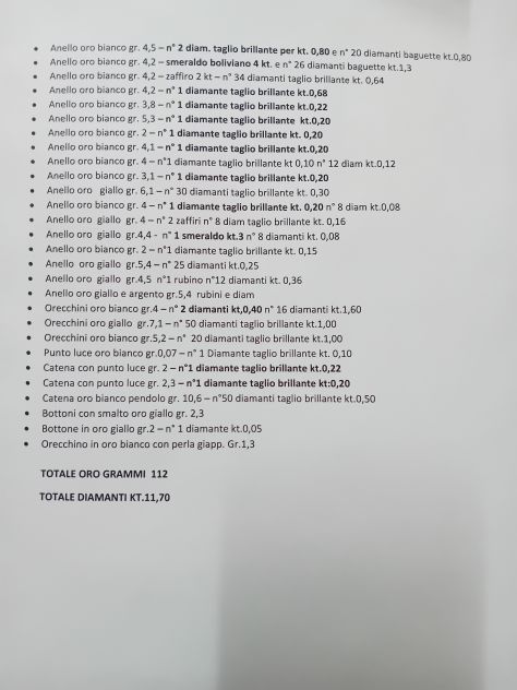 Gioielli in oro e diamanti
