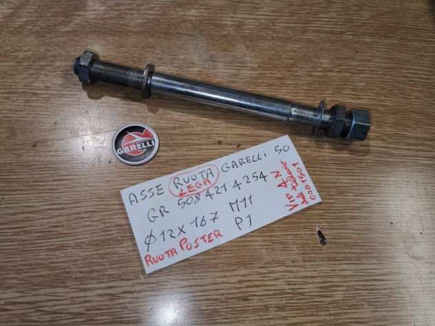 Perno asse ruota Garelli 50 ø12 L165 M11 P1 GR 5084214254