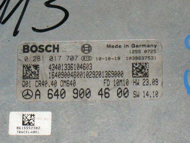 0281017707 ECU CENTRALINA MERCEDES W169 2.0 0281017707 A6409004600 CR40.40 - Foto 2