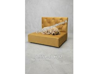 Letto lettino cuccia ecopelle capitonne' oro con spedizione