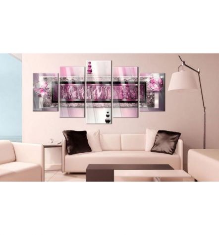 Quadro Elegante Rosa Con Vetro Acrilico Cm.100x50 E 200x100 - Foto 2