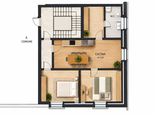 Appartamento in vendita a Casciavola - Cascina 65 mq Rif: 1448975