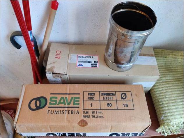 Tubo stufa acciaio marca save fumisteria d.15x50 - Foto 3