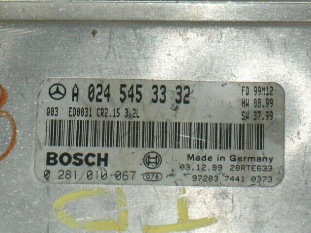 0281010067 ECU CENTRALINA MERCEDES 3.2 0281010067 A0245453332 CR2.15 3.2L - Foto 2