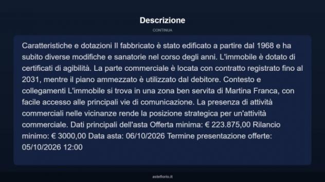 Immobile in asta di 413 m² in vendita a Martina Franca - Foto 4