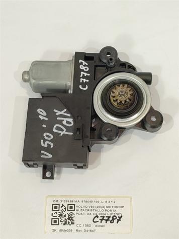 MOTORINO ALZAVETRO POSTERIORE DESTRA VOLVO V50 2° Serie 31264191AA 979040-100 D4164T (0712) - Foto 4
