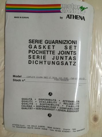 Serie guarnizioni motore Gilera 50cc 2T Trial 5V7HP Enduro CB1 AHP 400170850030