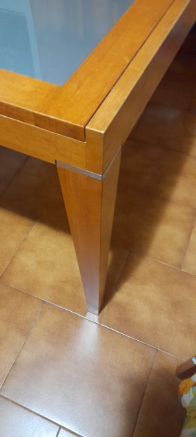 Tavolo in legno e vetro allungabile - Foto 8
