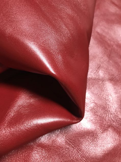 Pelle nappa rossa per artigianato – RED21 - Foto 4