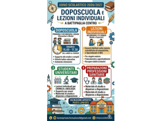 Battipaglia -servizio doposcuola e lezioni medie superiori ed università