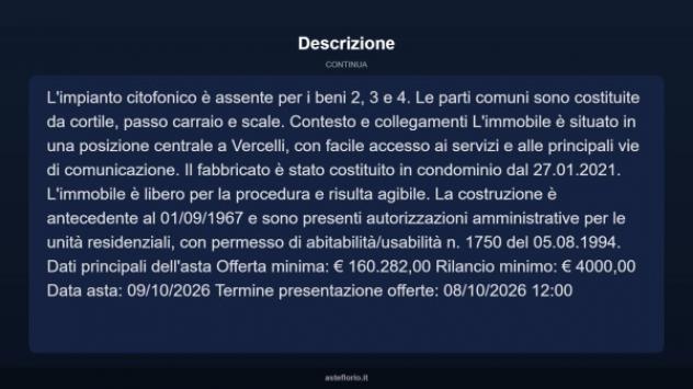 Immobile in asta di 44 m² in vendita a Vercelli - Foto 12