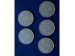 Lotto379- inghilterra two shillings 5 monete anni