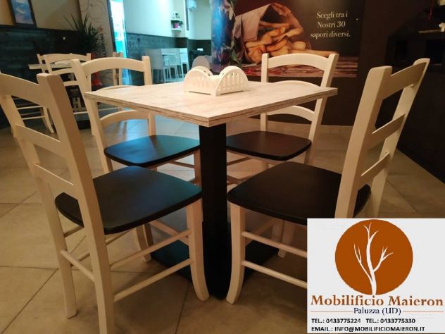 Set Tavoli e Sedie Per Ristoranti Pizzerie Pub In Stile Shabby Chic cod113 Nuovi - Foto 7