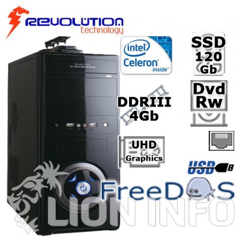 Computer Celeron QC 1,99Ghz DDR 4Gb SSD 120Gb DvdRw Revolution - Foto 4