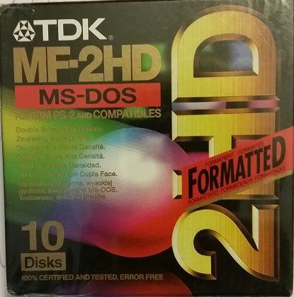 2 Confezioni dischetti TDK MF-2HD