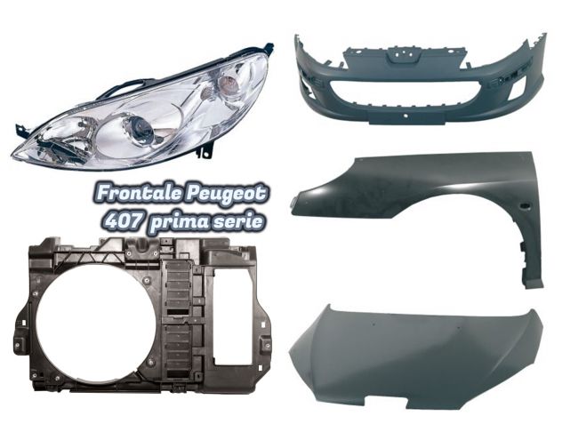 Frontale Peugeot 407 paraurti cofano parafango kit airbag 2004-07